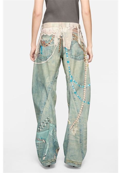 losse fit jeans 2006 woman white and green ACNE STUDIOS | AK0981AET